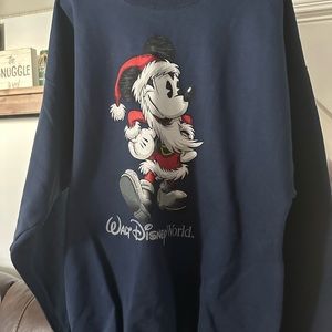 Disney Men’s XL Christmas Mickey Vintage Sweatshirt 
Navy Blue
